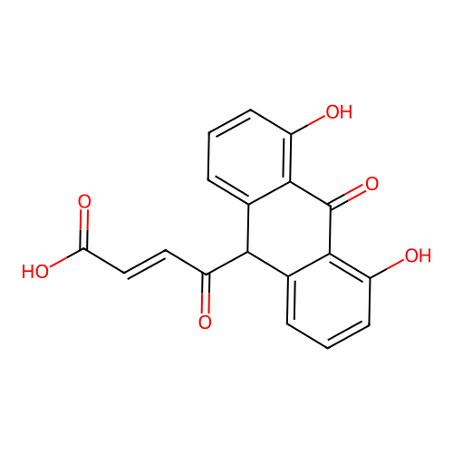 Fumaryldithranol structure