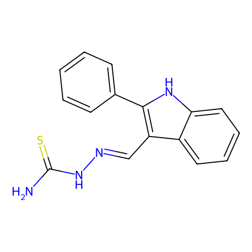 [(2-phenyl-1H-indol-3-yl)methylideneamino]thiourea structure