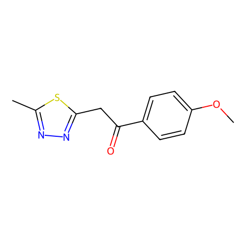1-(4-Methoxyphenyl)-2-(5-methyl-1,3,4-thiadiazol-2-yl)ethanone structure