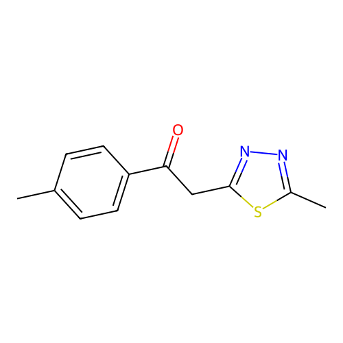 1-(4-Methylphenyl)-2-(5-methyl-1,3,4-thiadiazol-2-yl)ethanone structure