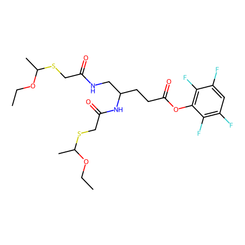 2,3,5,6-Tetrafluorophenyl 4,5-bis-S-(1-ethoxyethyl)mercaptoacetamidopentanoate structure