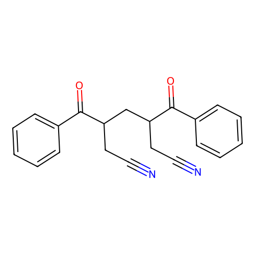 3,5-Dibenzoylheptanedinitrile structure