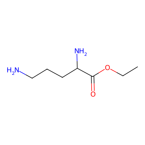 Ethyl 2,5-diaminopentanoate structure