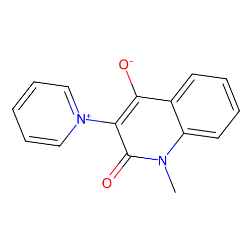 1-Methyl-2-oxo-3-(pyridinium-1-yl)-1,2-dihydroquinolin-4-olate structure