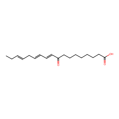 9-Oxo-10,12,15-octadecatrienoic acid structure