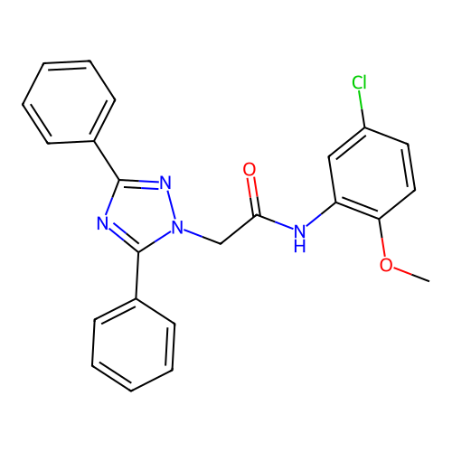 N-(5-Chloro-2-methoxyphenyl)-2-(3,5-diphenyl-1H-1,2,4-triazol-1-yl)acetamide structure