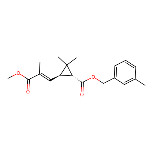 Methyl (E)-3-((1S,3R)-2,2-Dimethyl-3-((3-methylphenyl)methoxycarbonyl)cyclopropyl)-2-methylprop-2-enoate structure