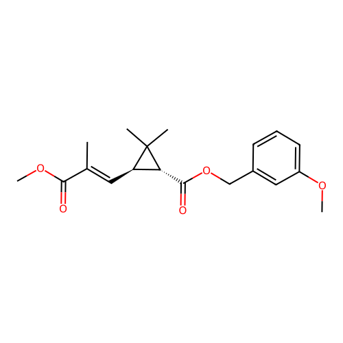Cyclopropanecarboxylic acid, 3-(3-methoxy-2-methyl-3-oxo-1-propenyl)-2,2-dimethyl-,(3-methoxyphenyl)methyl ester, (1R-(1a,3b(E)))- structure