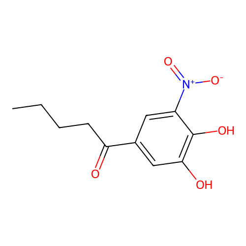 1-Pentanone, 1-(3,4-dihydroxy-5-nitrophenyl)- structure