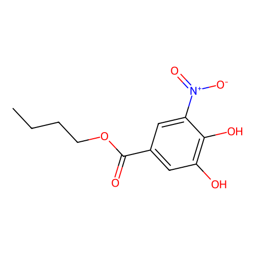 Benzoic acid, 3,4-dihydroxy-5-nitro-, butyl ester structure