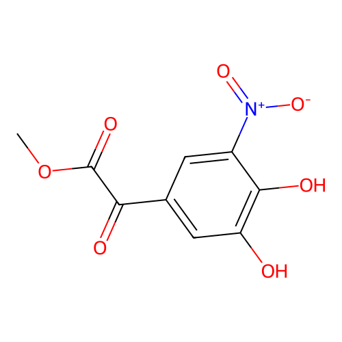 Benzeneacetic acid, 3,4-dihydroxy-5-nitro-alpha-oxo-, methyl ester structure