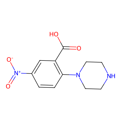 5-nitro-2-piperazin-1-yl-benzoic Acid structure
