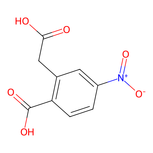 2-(Carboxymethyl)-4-nitrobenzoic acid structure