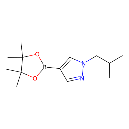 1-Isobutyl-4-(4,4,5,5-tetramethyl-1,3,2-dioxaborolan-2-yl)-1H-pyrazole structure