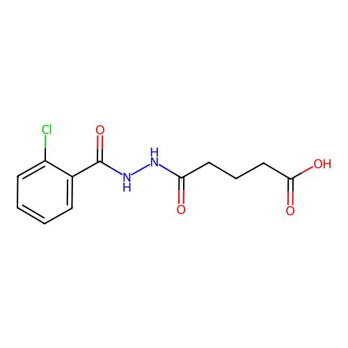 5-[N'-(2-Chloro-benzoyl)-hydrazino]-5-oxo-pentanoic acid structure