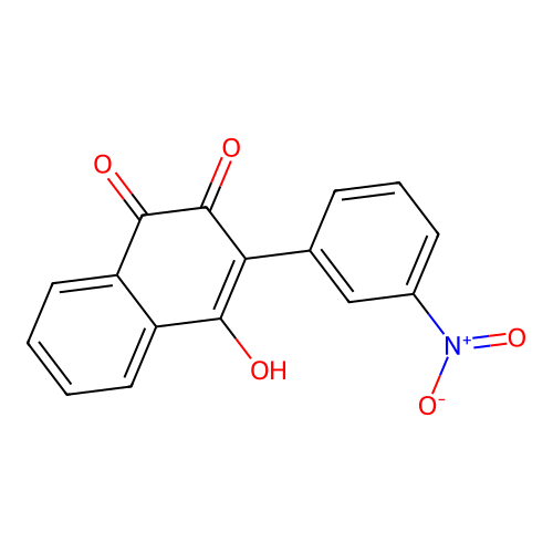 2-Hydroxy-3-(3-nitrophenyl)naphthalene-1,4-dione structure