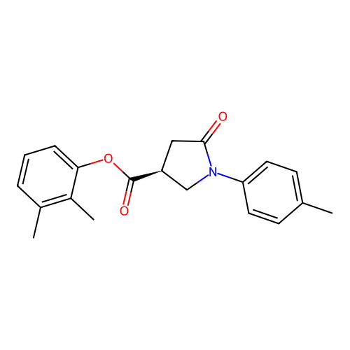 (2,3-dimethylphenyl) (3S)-1-(4-methylphenyl)-5-oxopyrrolidine-3-carboxylate structure