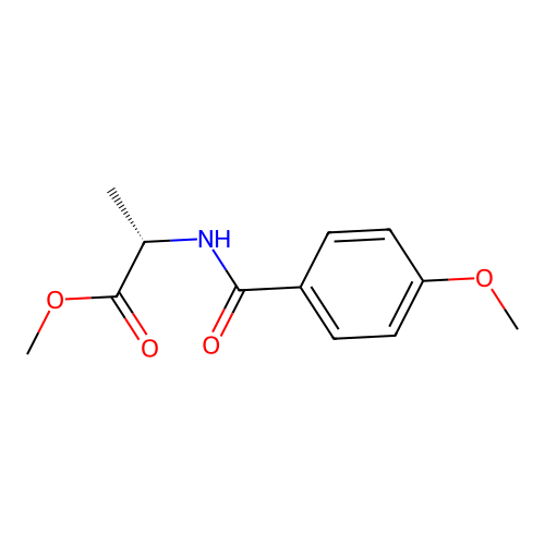 methyl (4-methoxybenzoyl)-L-alaninate structure
