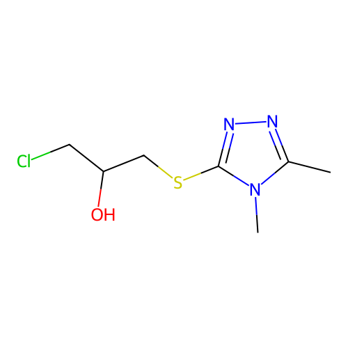 1-chloro-3-[(4,5-dimethyl-4H-1,2,4-triazol-3-yl)sulfanyl]propan-2-ol structure