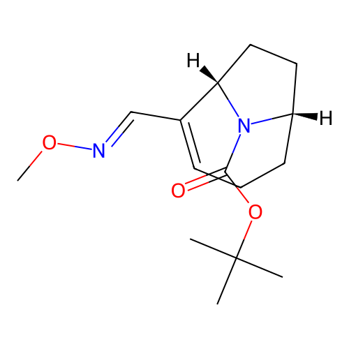 9-Azabicyclo(4.2.1)non-2-ene-9-carboxylic acid, 2-((methoxyimino)methyl)-, 1,1-dimethylethyl ester, (1R-(1alpha,2(E),6alpha))- structure