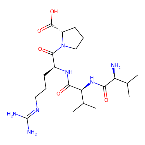H-Val-Val-Arg-Pro-OH structure