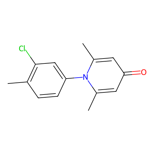 1-(3-Chloro-4-methylphenyl)-2,6-dimethylpyridin-4-one structure