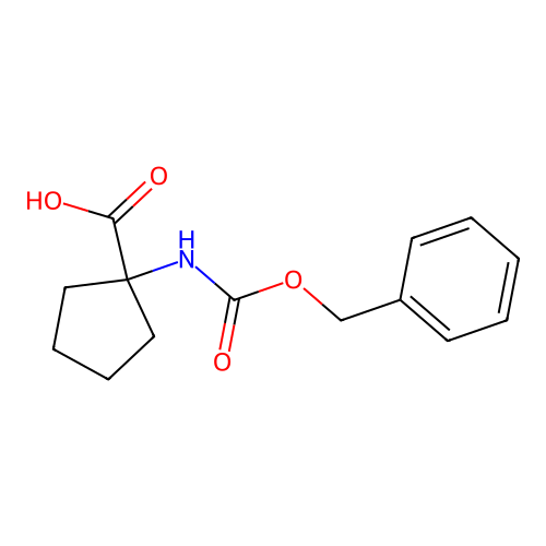 1-(((Phenylmethoxy)carbonyl)amino)cyclopentanecarboxylic acid structure