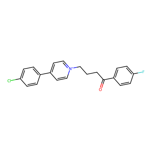 N-(4'-fluorobutyrophenone)-4-(4-chlorophenyl)pyridinium structure