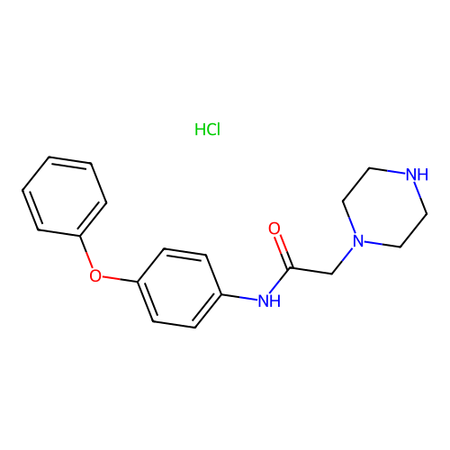 1-Piperazineacetamide, N-(4-phenoxyphenyl)-, hydrochloride (1:2) structure