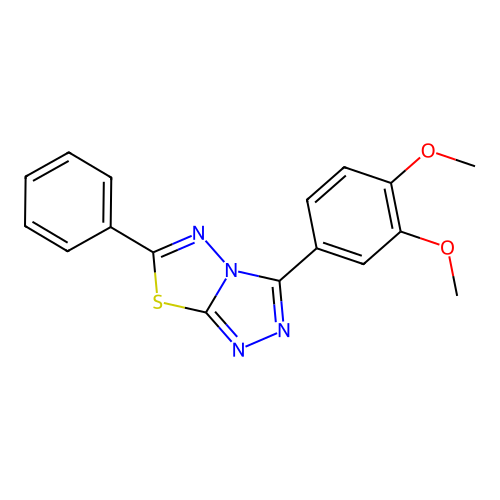 3-(3,4-Dimethoxyphenyl)-6-phenyl-[1,2,4]triazolo[3,4-b][1,3,4]thiadiazole structure