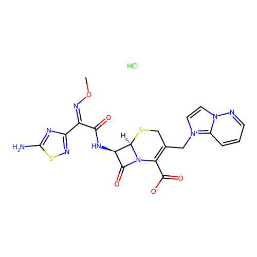 Cefozopran monohydrochloride structure