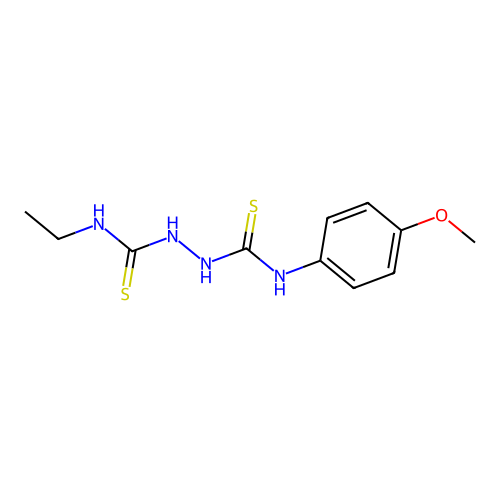 N-ethyl-N'-(4-methoxyphenyl)hydrazine-1,2-dicarbothioamide structure