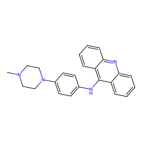 N-(4-(4-Methyl-1-piperazinyl)phenyl)-9-acridinamine structure