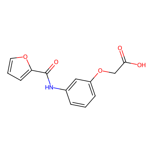 {3-[(Furan-2-carbonyl)-amino]-phenoxy}-acetic acid structure