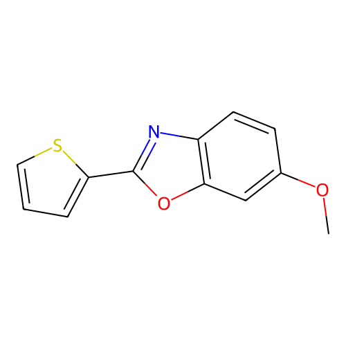Benzoxazole, 6-methoxy-2-(2-thienyl)- structure