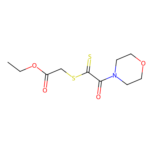 Ethyl {[2-(4-morpholinyl)-2-oxoethanethioyl]thio}acetate structure