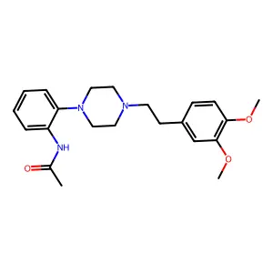 Acetanilide, 2'-(4-(3,4-dimethoxyphenethyl)-1-piperazinyl)- structure
