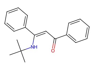 3-(Tert-butylamino)-1,3-diphenyl-prop-2-en-1-one structure