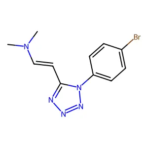 Ethenamine, 2-[1-(4-bromophenyl)-1H-tetrazol-5-yl]-N,N-dimethyl- structure