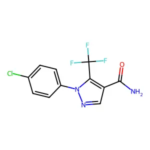 1H-Pyrazole-4-carboxamide, 1-(4-chlorophenyl)-5-(triluoromethyl)- structure