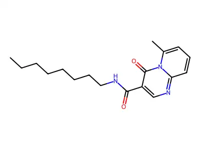4H-Pyrido(1,2-a)pyrimidine-3-carboxamide, 6-methyl-N-octyl-4-oxo- structure