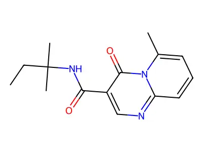 4H-Pyrido(1,2-a)pyrimidine-3-carboxamide, N-(1,1-dimethylpropyl)-6-methyl-4-oxo- structure