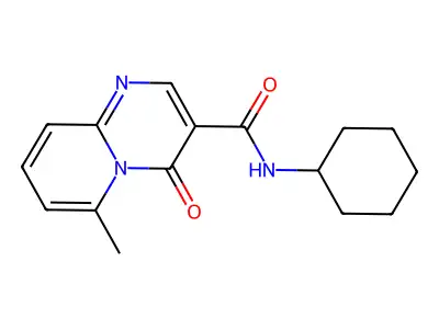 4H-Pyrido(1,2-a)pyrimidine-3-carboxamide, N-cyclohexyl-6-methyl-4-oxo- structure