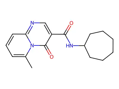 4H-Pyrido(1,2-a)pyrimidine-3-carboxamide, N-cycloheptyl-6-methyl-4-oxo- structure