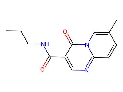 4H-Pyrido(1,2-a)pyrimidine-3-carboxamide, 7-methyl-4-oxo-N-propyl- structure