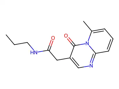 4H-Pyrido(1,2-a)pyrimidine-3-acetamide, 6-methyl-4-oxo-N-propyl- structure