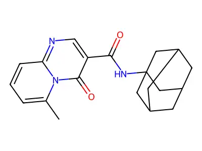 4H-Pyrido(1,2-a)pyrimidine-3-carboxamide, 6-methyl-4-oxo-N-tricyclo(3.3.1.1(sup 3,7))dec-1-yl- structure