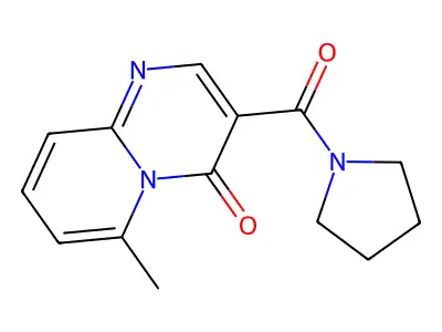 Pyrrolidine, 1-((6-methyl-4-oxo-4H-pyrido(1,2-a)pyrimidin-3-yl)carbonyl)- structure