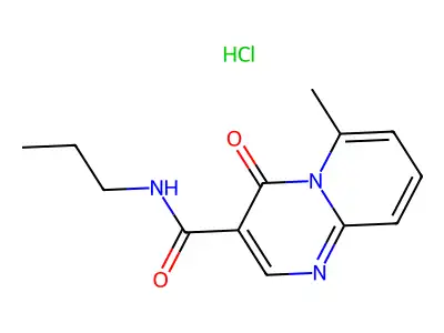 4H-Pyrido(1,2-a)pyrimidine-3-carboxamide, 6-methyl-4-oxo-N-propyl-, monohydrochloride structure