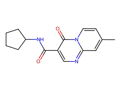 4H-Pyrido(1,2-a)pyrimidine-3-carboxamide, N-cyclopentyl-8-methyl-4-oxo- structure